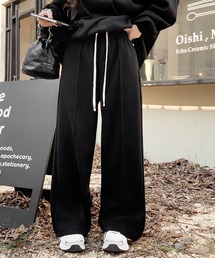 【選べる2タイプ・丈感】ピンタックワイドパンツ