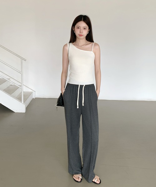 ^_ ̫_^ Kashiko ピンタックワイドパンツ セール】【選べる2タイプ・丈感】ピンタックワイドパンツ（その他