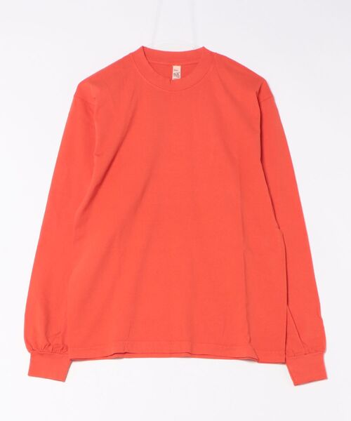 LOS ANGELES APPAREL(ロサンゼルスアパレル)の「【LOS ANGELES APPAREL】LA APPAREL 6.5oz GARMENT DYED CREW L/S TEE - 6.5オンス ガーメントダイ クルーネックTシャツ長袖(Tシャツ/カットソー・メンズ・グリーン/ゴールド/ブラック/グレー/ブルー/オレンジ・X-LARGE/LARGE/SMALL)」の1枚目の写真