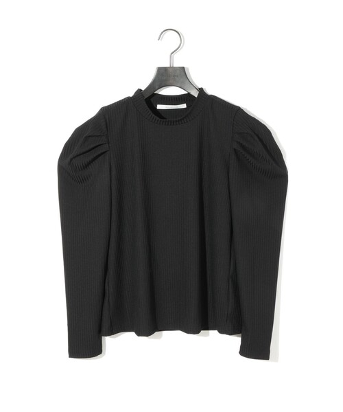 MIDIUMISOLID（ミディウミソリッド）の「MIDIUMISOLID for Ladies パワーショルダーリブプルオーバー（Tシャツ/カットソー・レディース・オフホワイト/ブラック/ライトブルー・FREE）」の6枚目の写真