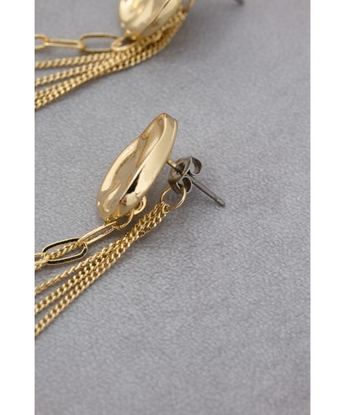 AZUL by moussy（アズールバイマウジー）の「マルチチェーンスウィングピアス（ピアス（両耳用）・レディース・シルバー/ゴールド系その他・FREE）」の12枚目の写真
