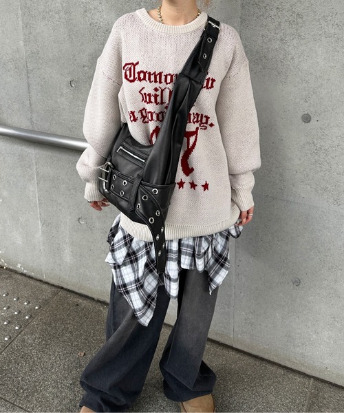 sedacle（セダクル）の「合皮ショルダーバック（ハンドバッグ・メンズ・ブラック・FREE）」の3枚目の写真