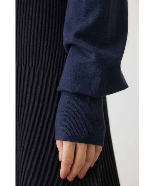 crie conforto(クリーコンフォルト)の「バイカラービスチェドッキングニットワンピ 冬服(ワンピース・レディース・ブラック/カーキ/グレー・SMALL/MEDIUM)」の12枚目の写真