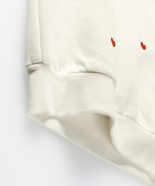 BRANSHES(ブランシェス)の「【あったか】ハート刺繍裏起毛トレーナー(スウェット・キッズ・ベージュ/ピンク/アイボリー・90/80/110/120/100/140/130/150)」の6枚目の写真