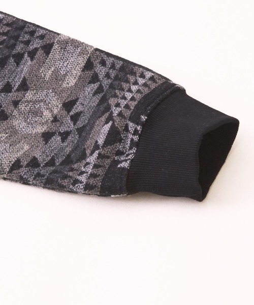 【セール】スウェット×ジャガードクルーネックプルオーバー（スウェット）｜CUBE SUGAR（キューブシュガー）