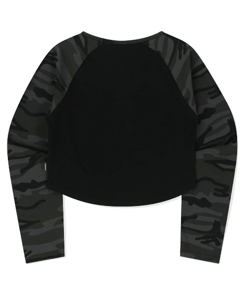 ROMANTIC CROWN（ロマンティッククラウン）の「A'GEM/9 × .kom 『ROMANTIC CROWN/ロマンティック クラウン』ARCHIVE RAGLAN L/S /アーカイブラグラン長袖カットソー（Tシャツ/カットソー・レディース・ライトグレー/ブラック・M/S）」の7枚目の写真