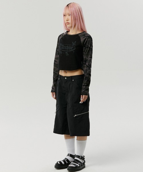 ROMANTIC CROWN（ロマンティッククラウン）の「A'GEM/9 × .kom 『ROMANTIC CROWN/ロマンティック クラウン』ARCHIVE RAGLAN L/S /アーカイブラグラン長袖カットソー（Tシャツ/カットソー・レディース・ライトグレー/ブラック・M/S）」の17枚目の写真