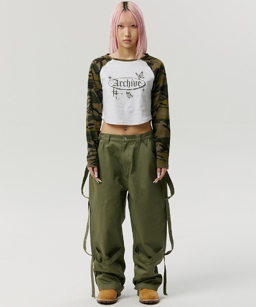 ROMANTIC CROWN（ロマンティッククラウン）の「A'GEM/9 × .kom 『ROMANTIC CROWN/ロマンティック クラウン』ARCHIVE RAGLAN L/S /アーカイブラグラン長袖カットソー（Tシャツ/カットソー・レディース・ライトグレー/ブラック・M/S）」の13枚目の写真