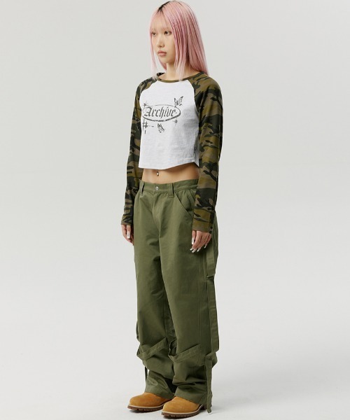 ROMANTIC CROWN（ロマンティッククラウン）の「A'GEM/9 × .kom 『ROMANTIC CROWN/ロマンティック クラウン』ARCHIVE RAGLAN L/S /アーカイブラグラン長袖カットソー（Tシャツ/カットソー・レディース・ライトグレー/ブラック・M/S）」の14枚目の写真