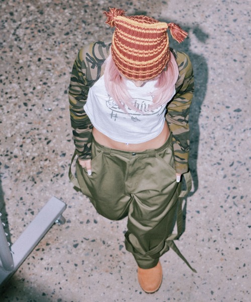 ROMANTIC CROWN（ロマンティッククラウン）の「A'GEM/9 × .kom 『ROMANTIC CROWN/ロマンティック クラウン』ARCHIVE RAGLAN L/S /アーカイブラグラン長袖カットソー（Tシャツ/カットソー・レディース・ライトグレー/ブラック・M/S）」の11枚目の写真