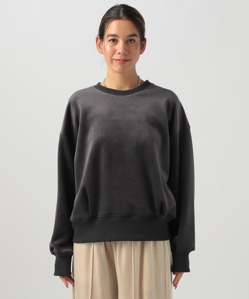 BAYFLOW（ベイフロー）の「[なめらかな肌ざわり]ソフトコーデュロイプルオーバー（スウェット・レディース・ピンク/チャコール/オフホワイト・FREE）」の13枚目の写真
