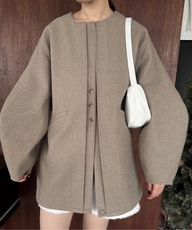 lawgy（ラウジー）の「2way neck front double point coat / 2way