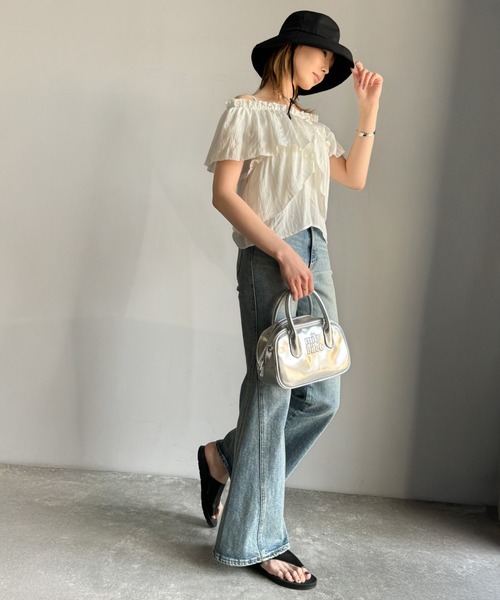 classicalelf(クラシカルエルフ)の「【PROTECT U】夏の輝きを味方にスタイリッシュな夏の必需アイテム。遮熱・遮光ハット(ハット・レディース・ベージュ/ブラック・ONE SIZE)」の10枚目の写真