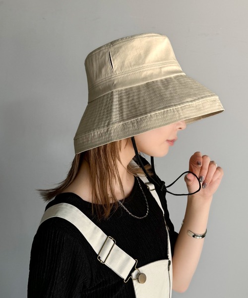 classicalelf(クラシカルエルフ)の「【PROTECT U】夏の輝きを味方にスタイリッシュな夏の必需アイテム。遮熱・遮光ハット(ハット・レディース・ベージュ/ブラック・ONE SIZE)」の15枚目の写真