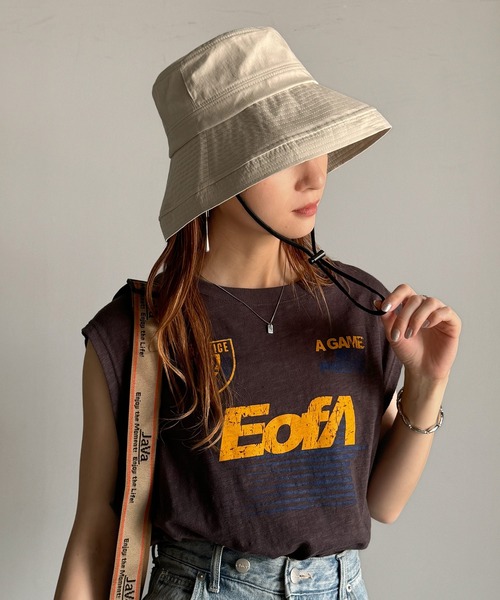 classicalelf(クラシカルエルフ)の「【PROTECT U】夏の輝きを味方にスタイリッシュな夏の必需アイテム。遮熱・遮光ハット(ハット・レディース・ベージュ/ブラック・ONE SIZE)」の12枚目の写真