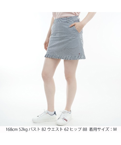 セール】ｽﾄﾗｲﾌﾟ ﾐﾆﾌﾘﾙｽｶｰﾄ（スカート）｜TOMMY HILFIGER GOLF（トミー