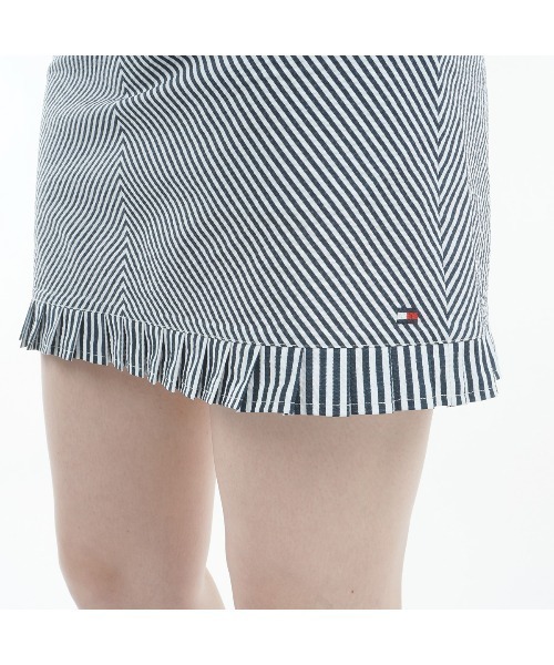 TOMMY HILFIGER GOLF(トミー ヒルフィガー ゴルフ)の「ストライプ ミニフリルスカート(スカート・レディース・トリコロール/ネイビー・L/M/LL)」の10枚目の写真