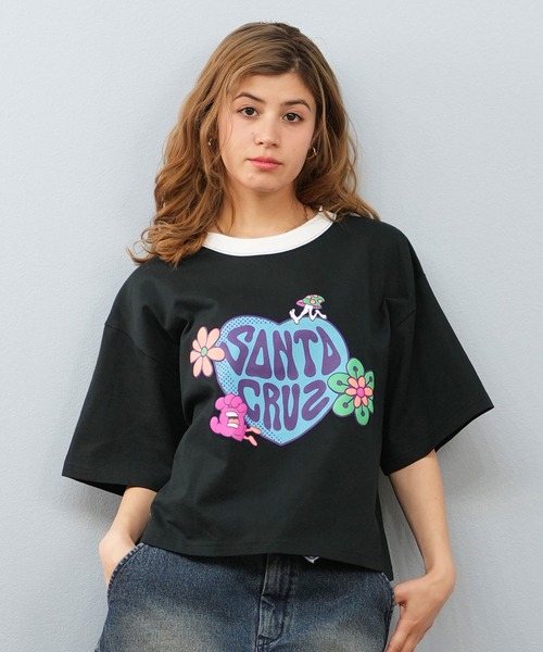 セール】【クロップド丈】SANTACRUZ/サンタクルーズ フロントプリントT