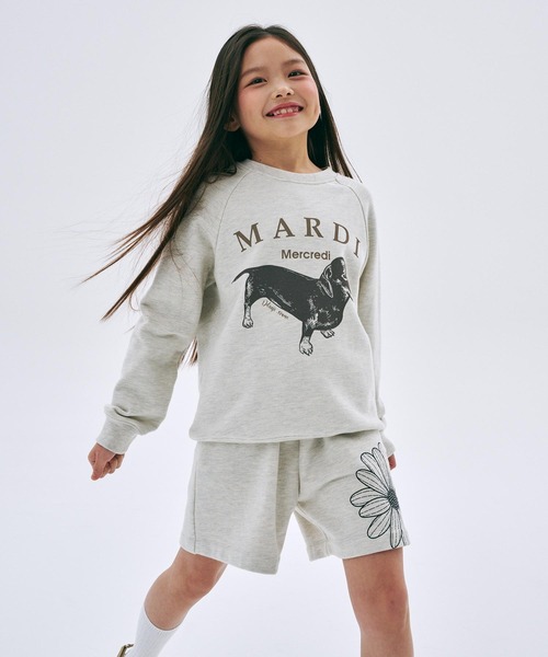 Mardi Mercredi（マルディメクルディ）の「KIDS SWEATSHIRT DDANJI（スウェット・キッズ・ホワイト/ヘザーグレー/ベージュ系その他/オートミール・110cm/100cm/120cm/130cm）」の3枚目の写真