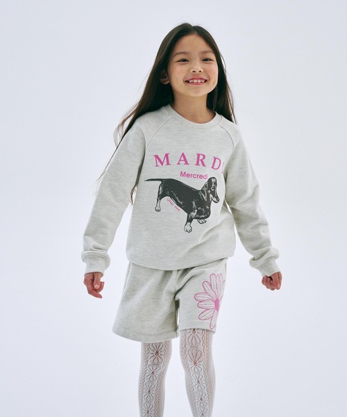 Mardi Mercredi（マルディメクルディ）の「KIDS SWEATSHIRT DDANJI（スウェット・キッズ・ホワイト/ヘザーグレー/ベージュ系その他/オートミール・110cm/100cm/120cm/130cm）」の4枚目の写真