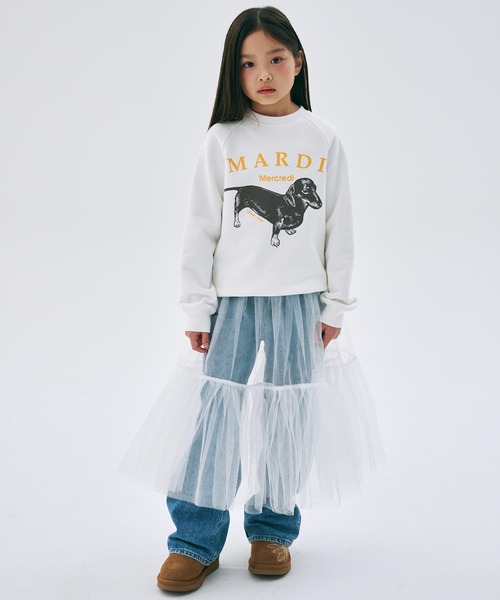 Mardi Mercredi（マルディメクルディ）の「KIDS SWEATSHIRT DDANJI（スウェット・キッズ・ホワイト/ヘザーグレー/ベージュ系その他/オートミール・110cm/100cm/120cm/130cm）」の13枚目の写真