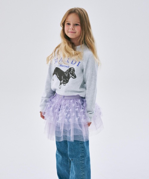 Mardi Mercredi（マルディメクルディ）の「KIDS SWEATSHIRT DDANJI（スウェット・キッズ・ホワイト/ヘザーグレー/ベージュ系その他/オートミール・110cm/100cm/120cm/130cm）」の10枚目の写真