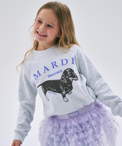 Mardi Mercredi（マルディメクルディ）の「KIDS SWEATSHIRT DDANJI（スウェット・キッズ・ホワイト/ヘザーグレー/ベージュ系その他/オートミール・110cm/100cm/120cm/130cm）」の8枚目の写真