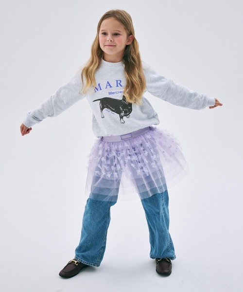 Mardi Mercredi（マルディメクルディ）の「KIDS SWEATSHIRT DDANJI（スウェット・キッズ・ホワイト/ヘザーグレー/ベージュ系その他/オートミール・110cm/100cm/120cm/130cm）」の7枚目の写真