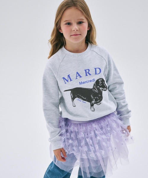 Mardi Mercredi（マルディメクルディ）の「KIDS SWEATSHIRT DDANJI（スウェット・キッズ・ホワイト/ヘザーグレー/ベージュ系その他/オートミール・110cm/100cm/120cm/130cm）」の6枚目の写真