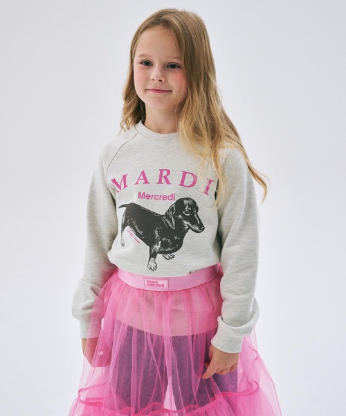 Mardi Mercredi（マルディメクルディ）の「KIDS SWEATSHIRT DDANJI（スウェット・キッズ・ホワイト/ヘザーグレー/ベージュ系その他/オートミール・110cm/100cm/120cm/130cm）」の18枚目の写真