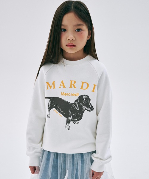 Mardi Mercredi（マルディメクルディ）の「KIDS SWEATSHIRT DDANJI（スウェット・キッズ・ホワイト/ヘザーグレー/ベージュ系その他/オートミール・110cm/100cm/120cm/130cm）」の15枚目の写真