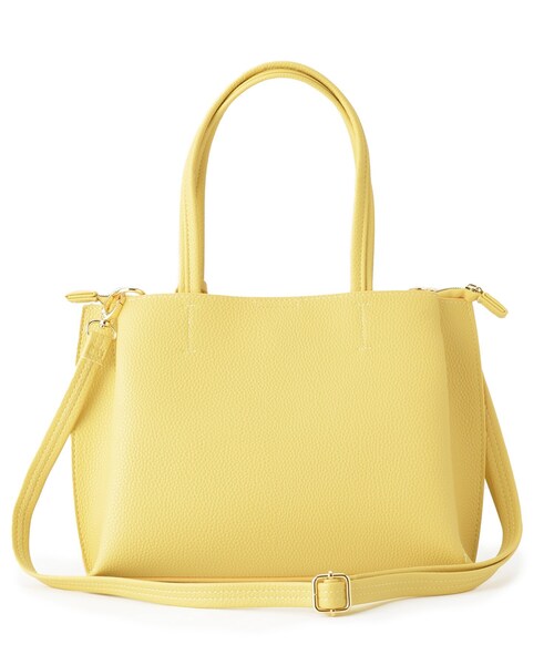 SHOO・LA・RUE(シューラルー)の「【軽量/2WAY】デイリーにも通勤にも ふわっと軽いトートバッグ(トートバッグ・レディース・ブラック/イエロー系その他/グレー/ベージュ系4・00)」の8枚目の写真