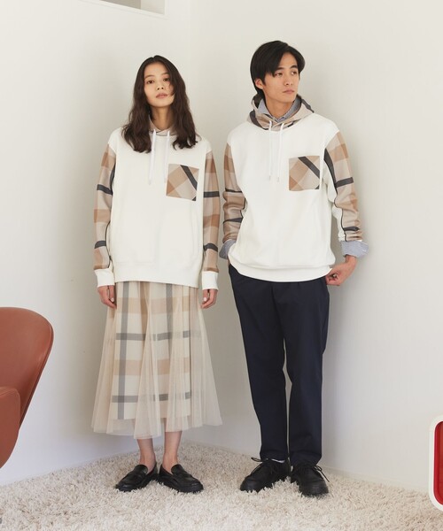 CB CRESTBRIDGE（シービークレストブリッジ）の「クレストブリッジチェックチュールレイヤードスカート（スカート・レディース・ダークネイビー/ライトベージュ/グリーン系その他・S/M）」の6枚目の写真