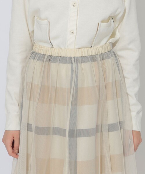 CB CRESTBRIDGE（シービークレストブリッジ）の「クレストブリッジチェックチュールレイヤードスカート（スカート・レディース・ダークネイビー/ライトベージュ/グリーン系その他・S/M）」の10枚目の写真