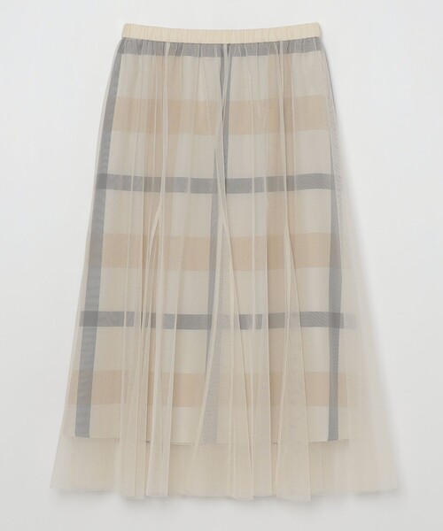 CB CRESTBRIDGE（シービークレストブリッジ）の「クレストブリッジチェックチュールレイヤードスカート（スカート・レディース・ダークネイビー/ライトベージュ/グリーン系その他・S/M）」の12枚目の写真