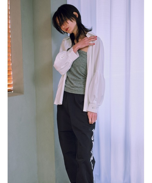 null.(ヌル)の「パイルワンショルダートップス(Tシャツ/カットソー・レディース・ネイビー/ベージュ/グレー・FREE)」の14枚目の写真