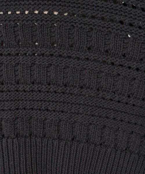 qualite（カリテ）の「リンクスアイレットニット/春服/春ニット（ニット/セーター・レディース・ホワイト/ライム/チャコールグレー・フリー）」の22枚目の写真