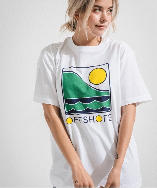 OFFSHORE(オフショア)の「COLOR LOGO TEE/オフショア カラーロゴティ(Tシャツ/カットソー・メンズ・ホワイト/アイボリー・XXL/XL/L/M/S)」の3枚目の写真