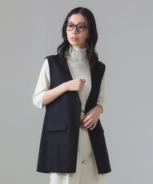 美品✨　デミルクスビームス　ロングジレ　ベスト　濃紺　日本製　サイズ36 Demi-Luxe BEAMS（デミルクス ビームス）【+15%ポイントUP