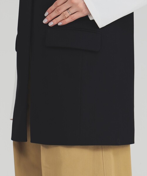 Demi-Luxe BEAMS(デミルクス ビームス)の「コットン ラペルレス ジレ(ベスト・レディース・ネイビー/ベージュ・36/38)」の19枚目の写真