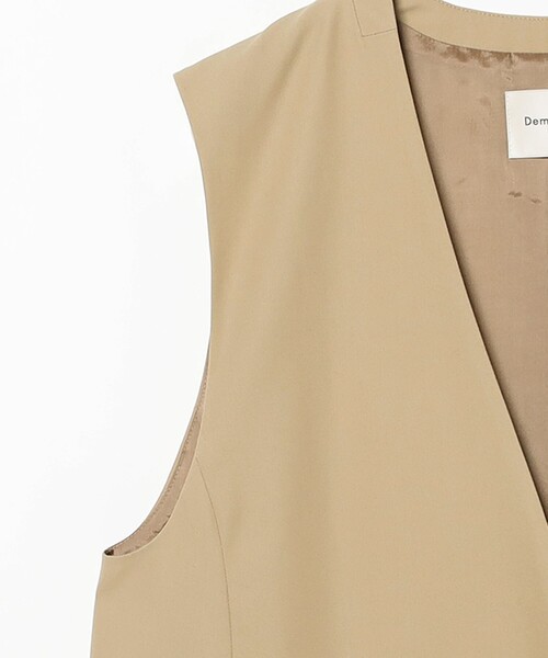 Demi-Luxe BEAMS(デミルクス ビームス)の「コットン ラペルレス ジレ(ベスト・レディース・ネイビー/ベージュ・36/38)」の22枚目の写真