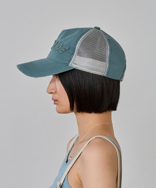 OVERRIDE(オーバーライド)の「OVERRIDE OGC WASH DAMAGE MESHCAP SG / オーバーライド(キャップ・レディース・ブラック/オリーブ/ライトブルー/ライトベージュ・57~59cm)」の16枚目の写真