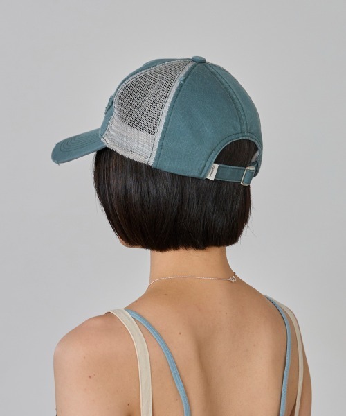 OVERRIDE(オーバーライド)の「OVERRIDE OGC WASH DAMAGE MESHCAP SG / オーバーライド(キャップ・レディース・ブラック/オリーブ/ライトブルー/ライトベージュ・57~59cm)」の15枚目の写真