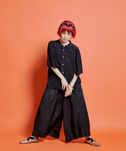 manana suerte（マニャーナスエルテ）の「ギャザースリーブブラウス（シャツ/ブラウス・レディース・グレー/ブラック/ミント・FREE）」の14枚目の写真