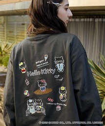 sanrio | 【HELLO KITTY】別注 ハローキティ リボン刺繍 オーバーサイズラグランロンT(Tシャツ/カットソー)
