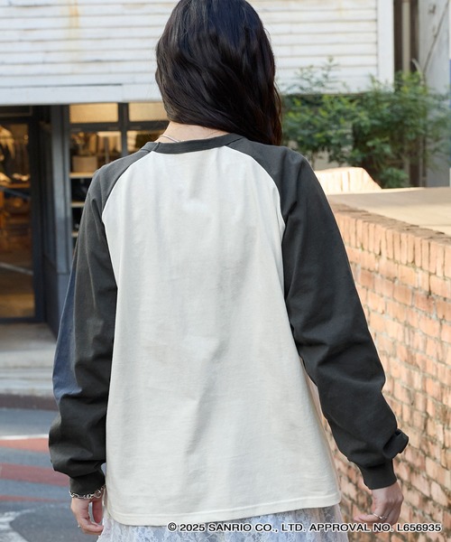 HELLO KITTY】別注 ハローキティ リボン刺繍 オーバーサイズラグラン