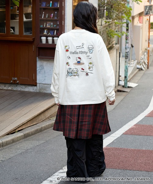 HELLO KITTY】別注 ハローキティ リボン刺繍 オーバーサイズラグラン