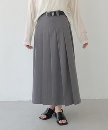 CLEIO | 【CLEIO】プリーツミディスカート/ベルト付き PLEATED MIDI SKIRT WITH BELT/737-13660(スカート)