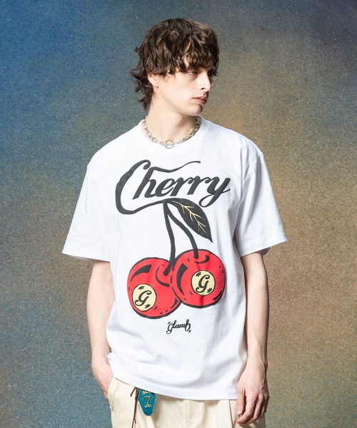 glamb(グラム)の「Cherry Ball T-Shirt / チェリーボールTシャツ(Tシャツ/カットソー・メンズ・ブラック/ホワイト/レッド・S/M/L)」の12枚目の写真