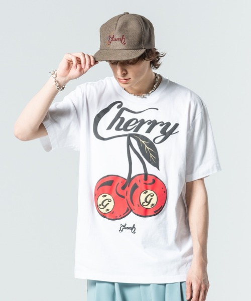 glamb(グラム)の「Cherry Ball T-Shirt / チェリーボールTシャツ(Tシャツ/カットソー・メンズ・ブラック/ホワイト/レッド・S/M/L)」の19枚目の写真